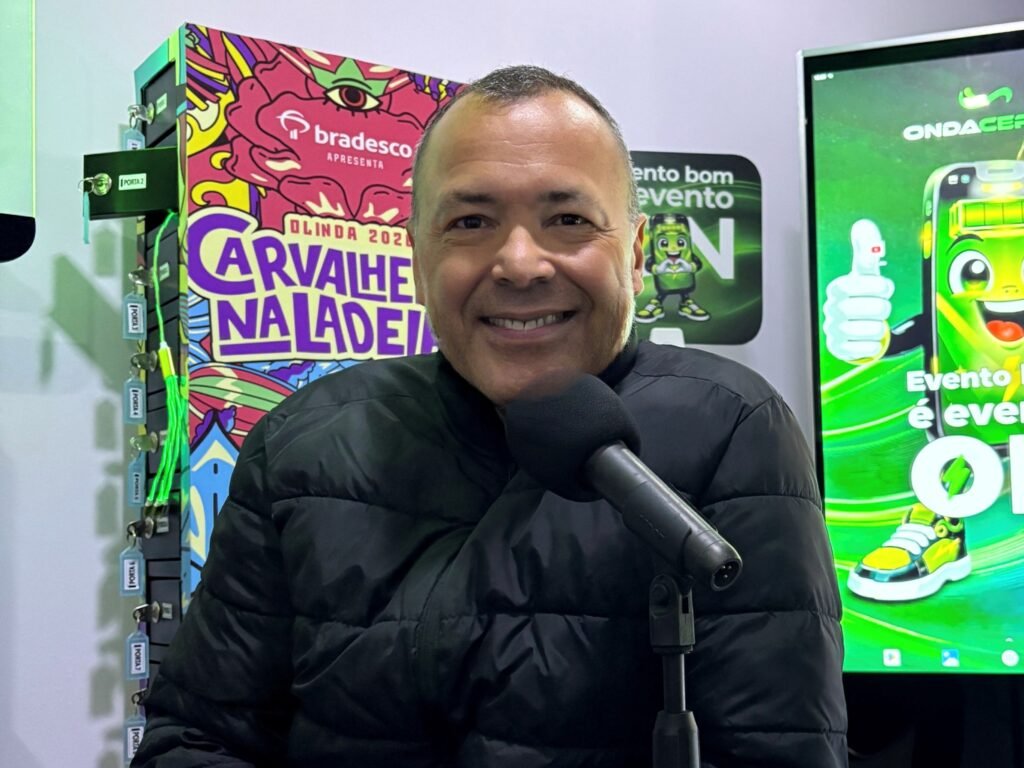 Podcast sobre eventos e totens carregadores