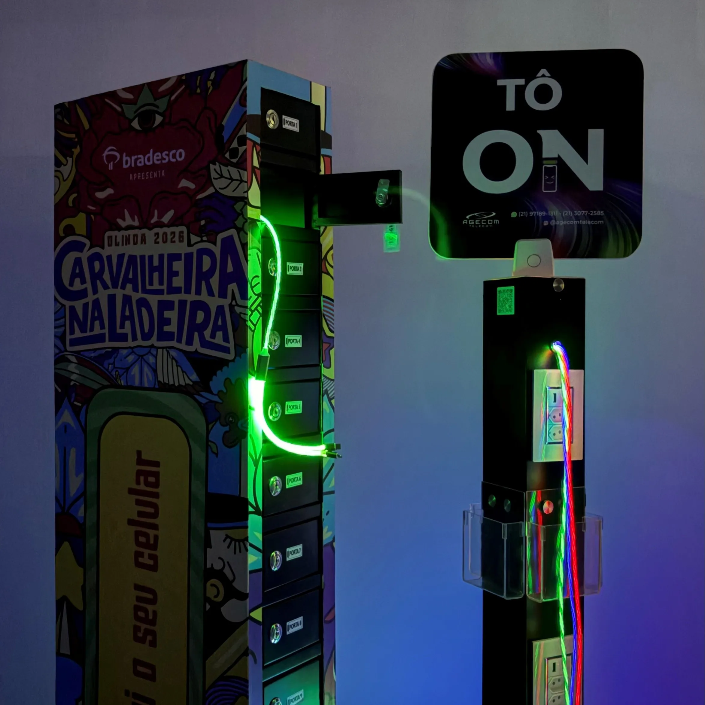 Onda Certa Soluções Totem Carregador com led