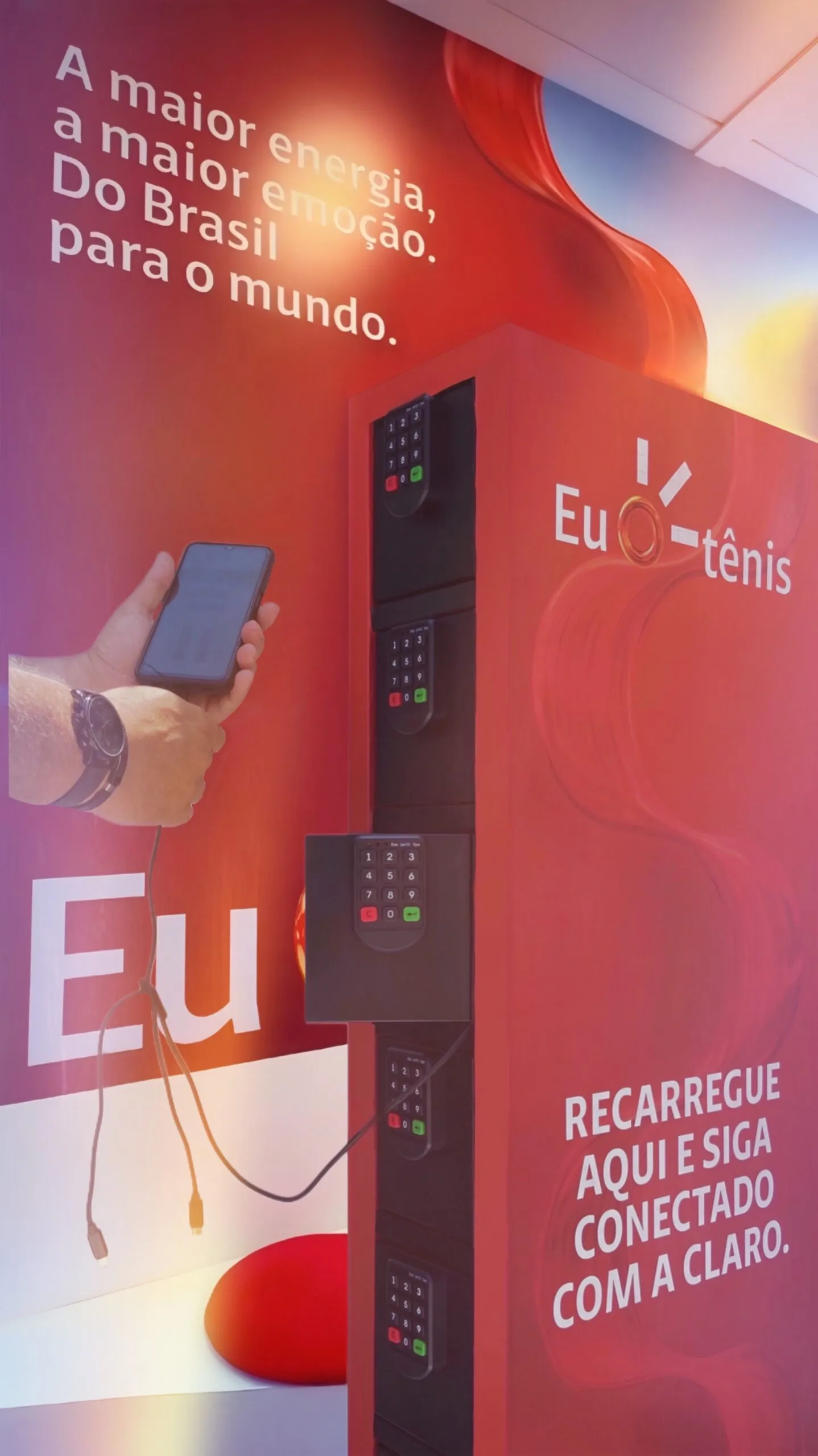 Público do Rio Open usando a Locker Senha
