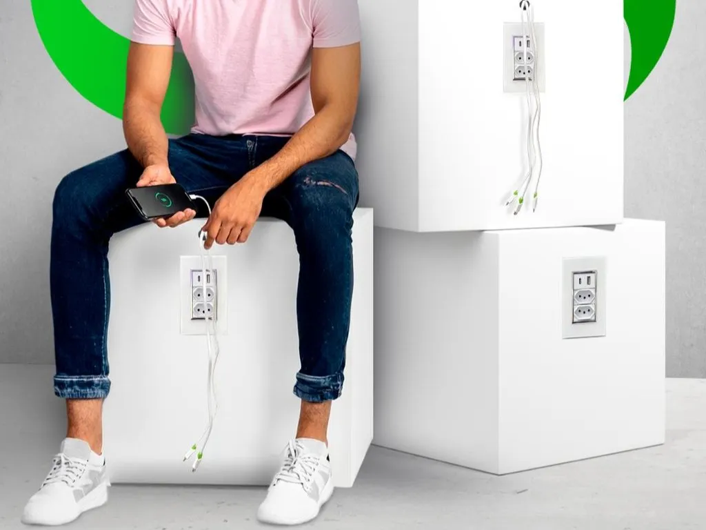 Puff carregador de celular